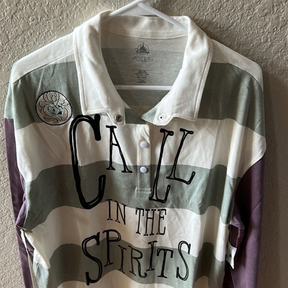 Disney Tops - Disney Haunted House Call in the Spirits long Sleeve Shirt with Collar size L
